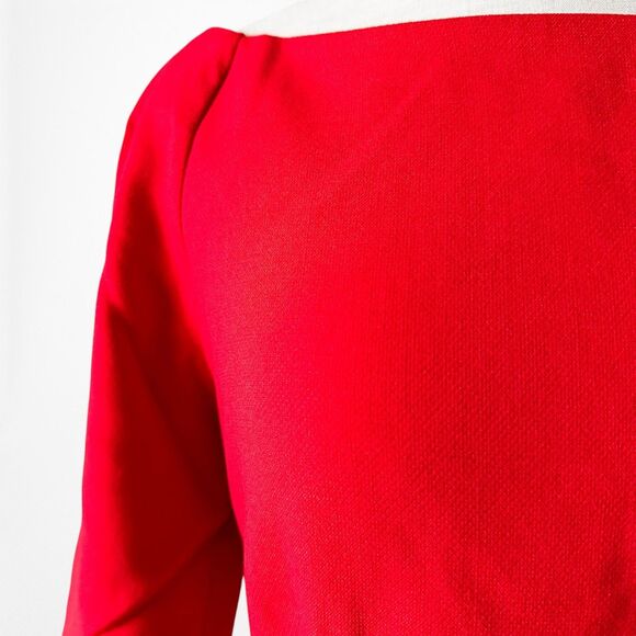 Vintage Y2K Red Quarter Sleeve Knee Length Bodycon Cocktail Dress Size M - Picture 6 of 6